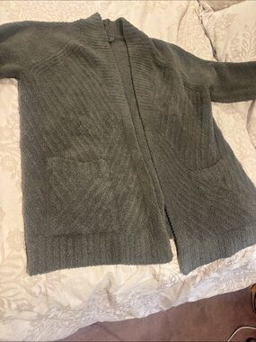Barefoot Dreams Open-Front Cardigan Sweater - Gray